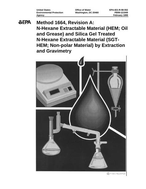 epa 1664 gravimetric method|epa 1664 pdf.